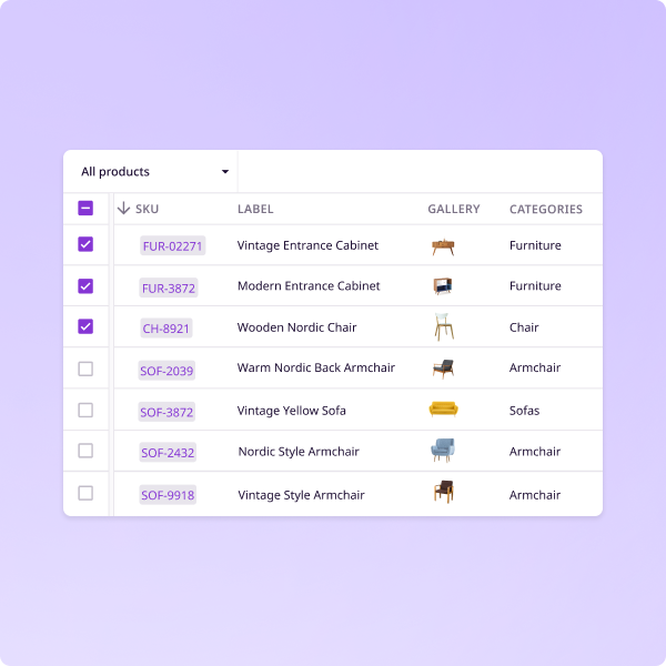 Product selection