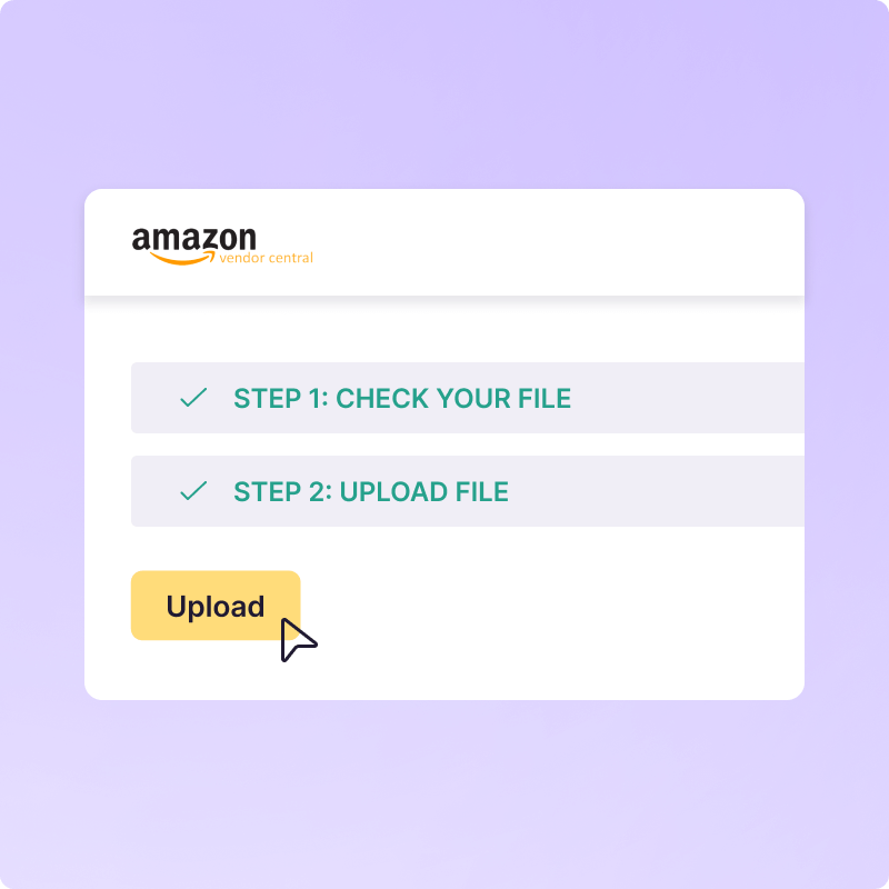 Uploading products to Amazon Vendor Central