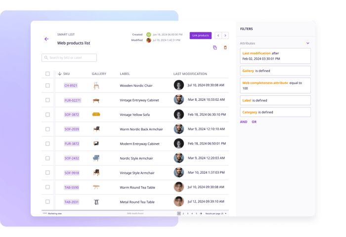Create dynamic product lists