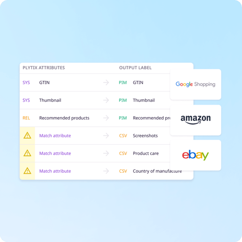 Creating marketplace feeds using PIM