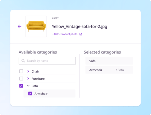 Organizing product files in Plytix DAM