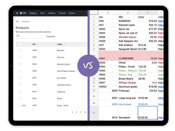 PIM vs spreadsheet