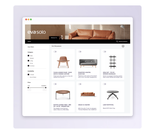 Brand Portal - Eva Solo example