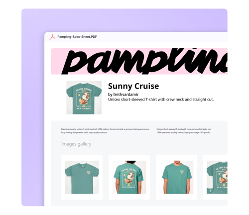 Product Data Sheets - Pampling example