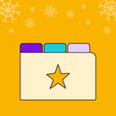 A folder with a star on it.