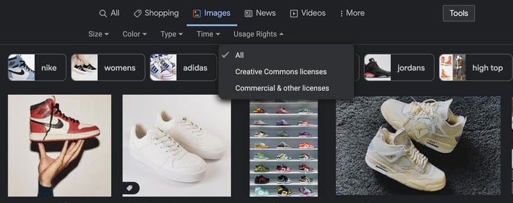 Abbildung Produktbilder aus der Google Suche
