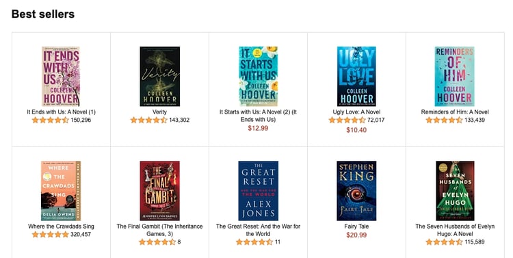 Best seller books that you can find in Amazon 