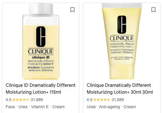 Cream products details