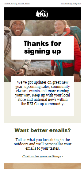 rei welcome email