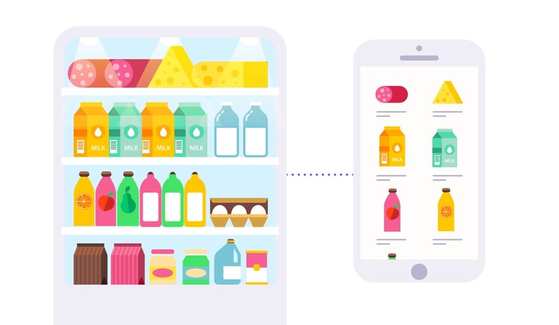 digital shelf illustration