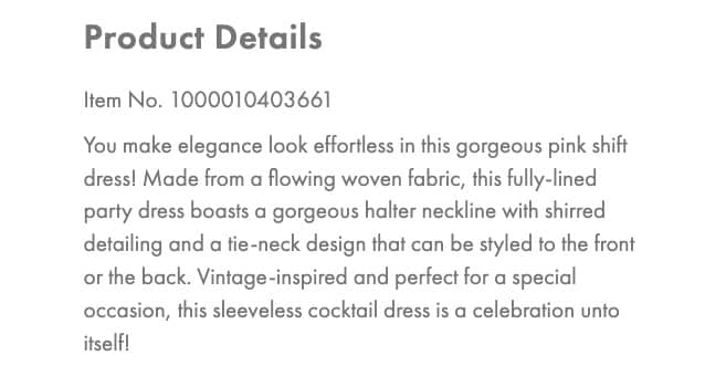 A detailed product description of the above photo that tells a story about the elegance of the dress