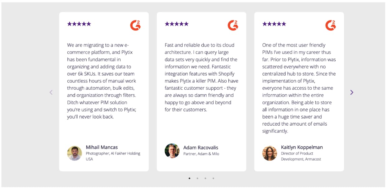 Plytix testimonials