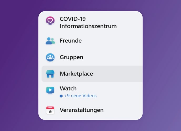wo du den facebook marktplatz findest