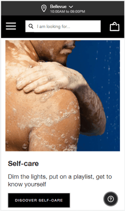 Lush mobile website 