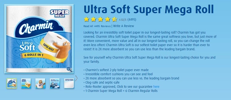 Product description - ultra soft super mega roll