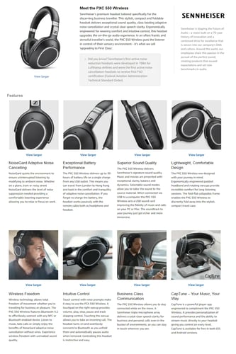 Product description - Meet the PXC 550 Wireless headset