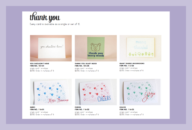 Greeting Card Industry Line Sheet