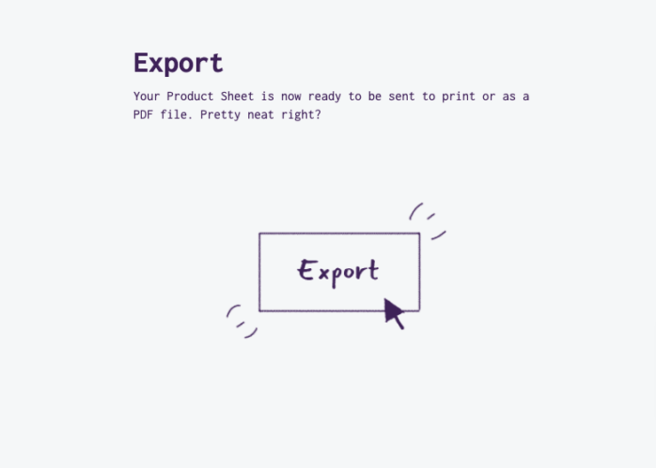 export your finished line sheets