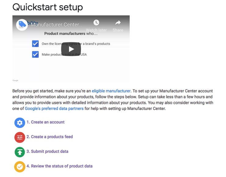 For all the details on maximizing your products feed, be sure to check out Google’s helpful quickstart setup guide.