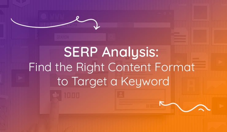 Visual with text on how a SERP analysis can help you find the right content format to target a keyword