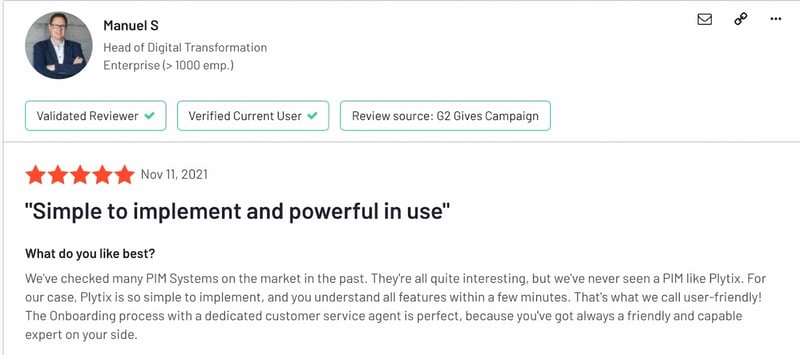 G2 Crowd review