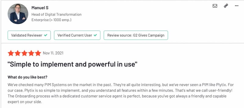 G2 Crowd review
