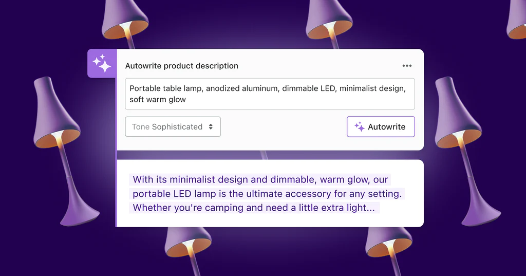 Shopify's product description generator