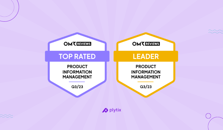 Plytix PIM wurde mit dem Top Rated Badges und Leader Badge von OMR Reviews für Q3 ausgezeichent