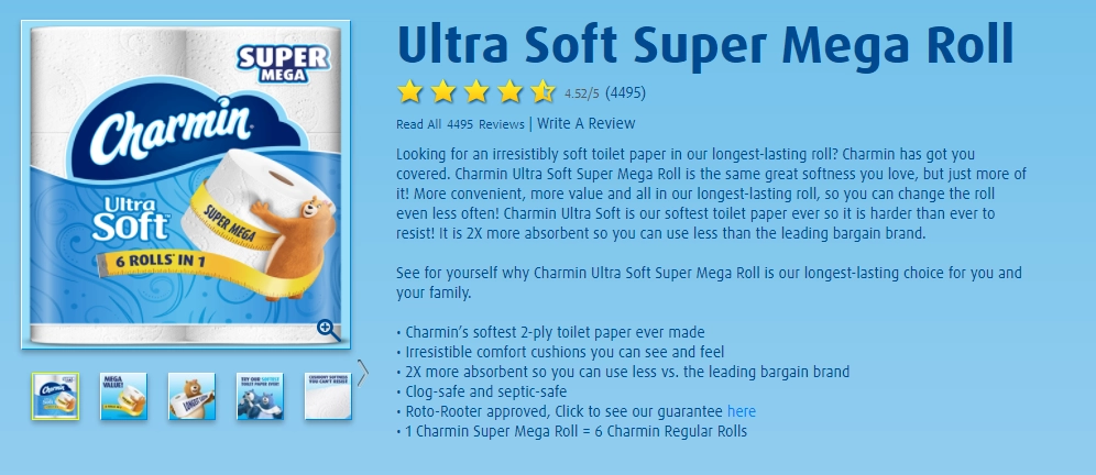Product description - ultra soft super mega roll