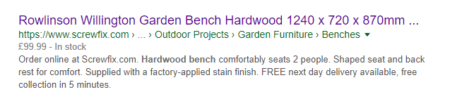 bench title