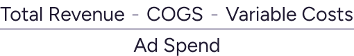 aov x gross margin / cac